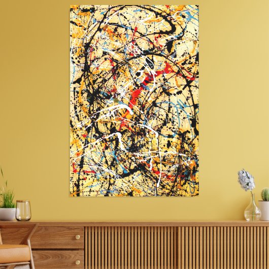 J. P. - Nummer 20 - 1949 - Action painting - Canvas Afdruk (Insitu (Woonkamer))