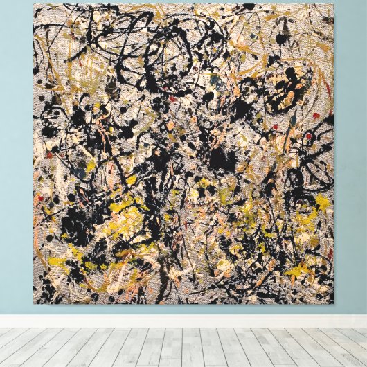 J. P. - Nummer 20 - 1950 - Action painting - Canvas Afdruk (Insitu (Houten vloer))