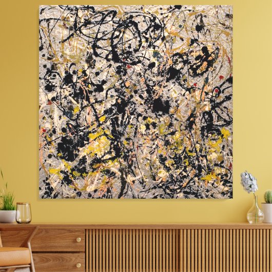 J. P. - Nummer 20 - 1950 - Action painting - Canvas Afdruk (Insitu (Woonkamer))