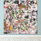 J. P. - Nummer 21 - 1950 - Action painting - Canvas Afdruk (Insitu (Houten vloer))