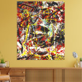 J. P. - Nummer 22 - 1949 - Action painting - Canvas Afdruk (Insitu (Woonkamer))