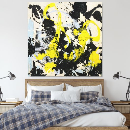 J. P. - Nummer 22 - 1950 - Action painting - Canvas Afdruk (Insitu (Slaapkamer))