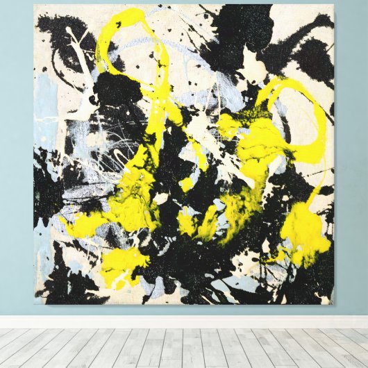 J. P. - Nummer 22 - 1950 - Action painting - Canvas Afdruk (Insitu (Houten vloer))