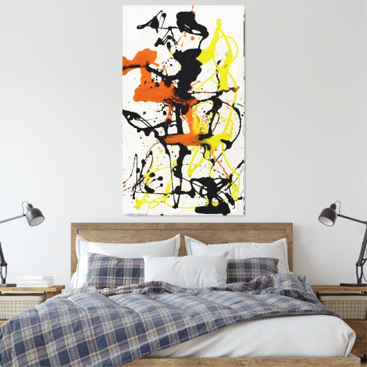 J. P. - Nummer 26 - 1949 - Action painting - Canvas Afdruk (Insitu (Slaapkamer))