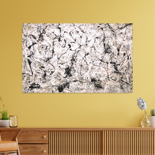 J. P. - Nummer 28 - 1950 - Action painting - Canvas Afdruk (Insitu (Woonkamer))
