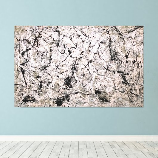 J. P. - Nummer 28 - 1950 - Action painting - Canvas Afdruk (Insitu (Houten vloer))