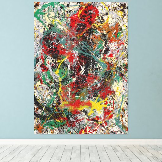 J. P. - Nummer 30 - 1949 - Action painting - Canvas Afdruk (Insitu (Houten vloer))