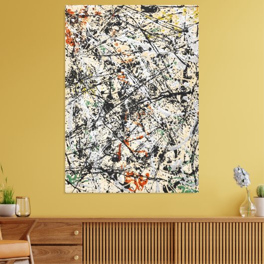 J. P. - Nummer 32 - 1949 - Action painting - Canvas Afdruk (Insitu (Woonkamer))