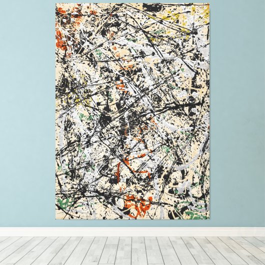 J. P. - Nummer 32 - 1949 - Action painting - Canvas Afdruk (Insitu (Houten vloer))