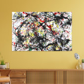 J. P. - Nummer 34 - 1949 - Action painting - Canvas Afdruk (Insitu (Woonkamer))