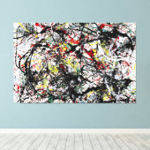 J. P. - Nummer 34 - 1949 - Action painting - Canvas Afdruk (Insitu (Houten vloer))