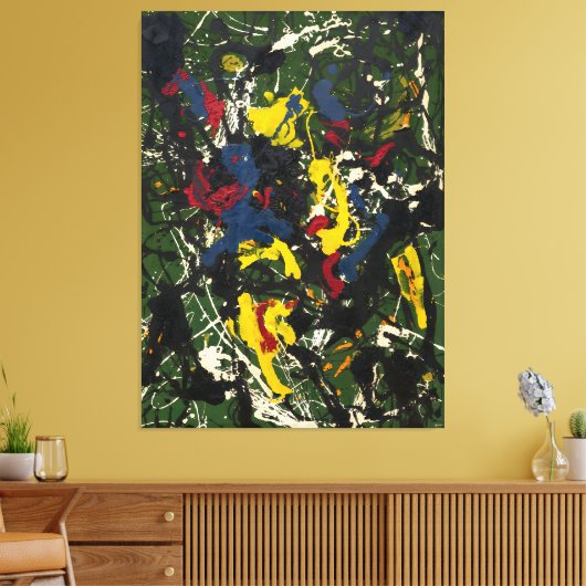 J. P. - Nummer 3 - 1948 - Abstract expressionisme Canvas Afdruk (Insitu (Woonkamer))