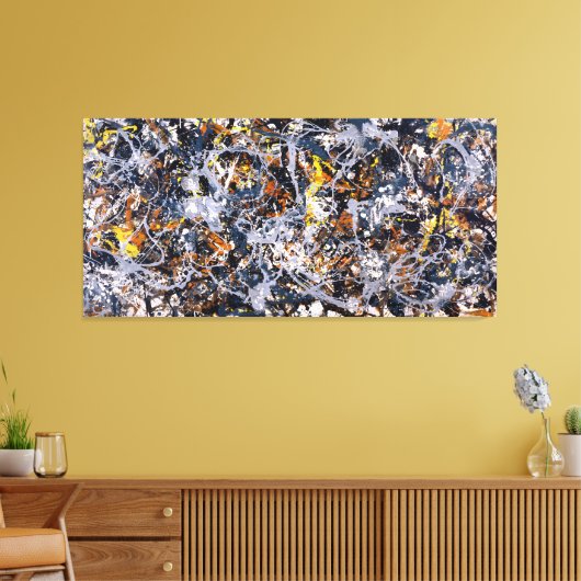 J. P. - NUMMER 3 - 1950 - Action painting - Canvas Afdruk (Insitu (Woonkamer))