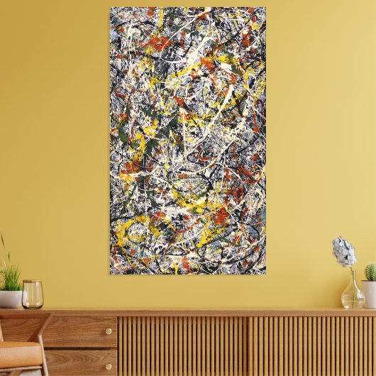 J.P. - Nummer 3 TIJGER - 1949 - Action painting Canvas Afdruk (Insitu (Woonkamer))