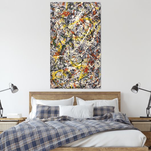 J.P. - Nummer 3 TIJGER - 1949 - Action painting Canvas Afdruk (Insitu (Slaapkamer))