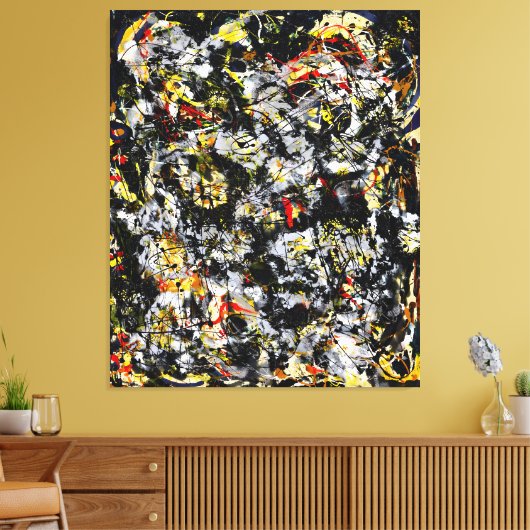 J. P. - Nummer 4 - 1951 - Action painting - Canvas Afdruk (Insitu (Woonkamer))