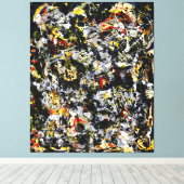 J. P. - Nummer 4 - 1951 - Action painting - Canvas Afdruk (Insitu (Houten vloer))