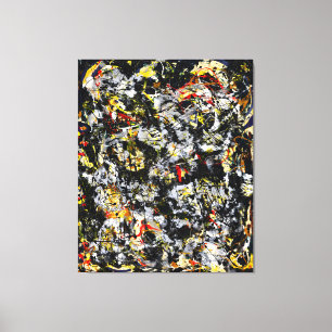 J. P. - Nummer 4 - 1951 - Action painting - Canvas Afdruk