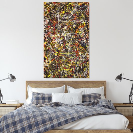 J. P. - Nummer 5 - 1948 - Action painting - Canvas Afdruk (Insitu (Slaapkamer))