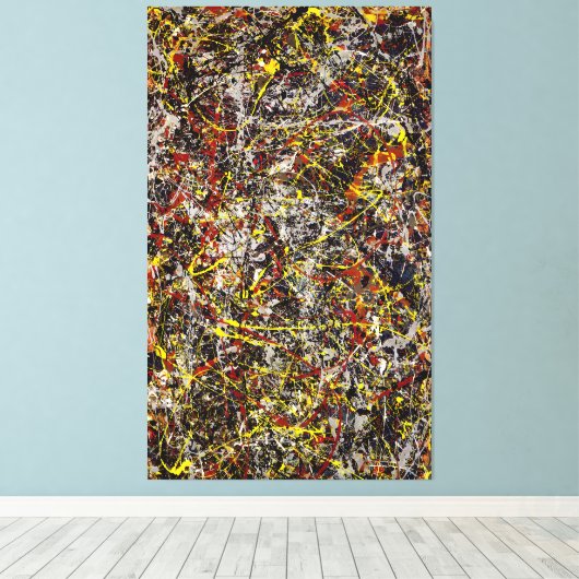 J. P. - Nummer 5 - 1948 - Action painting - Canvas Afdruk (Insitu (Houten vloer))