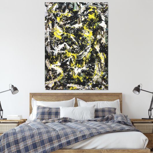 J. P. - NUMMER 5 - 1950 - Action painting - Canvas Afdruk (Insitu (Slaapkamer))