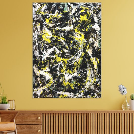 J. P. - NUMMER 5 - 1950 - Action painting - Canvas Afdruk (Insitu (Woonkamer))