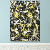 J. P. - NUMMER 5 - 1950 - Action painting - Canvas Afdruk (Insitu (Houten vloer))