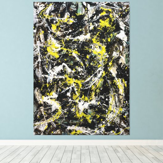 J. P. - NUMMER 5 - 1950 - Action painting - Canvas Afdruk (Insitu (Houten vloer))