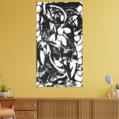 J. P. - NUMMER 5 - 1952 - Zwarte gietingen - Canvas Afdruk (Insitu (Woonkamer))