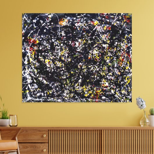 J. P. - Nummer 6 - 1949 - Action painting - Canvas Afdruk (Insitu (Woonkamer))