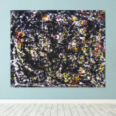 J. P. - Nummer 6 - 1949 - Action painting - Canvas Afdruk (Insitu (Houten vloer))