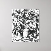 J. P. - NUMMER 6 - 1952 - Zwart Pourings - Canvas Afdruk (Voorkant)