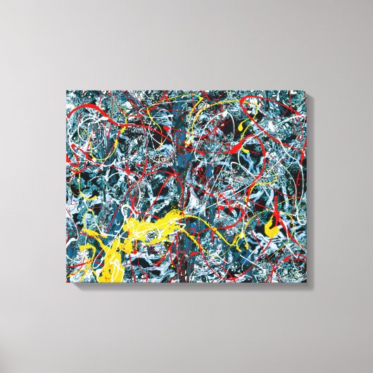 J. P. - Nummer 6 - Blauw, Rood en Geel - 1948- Canvas Afdruk (Voorkant)