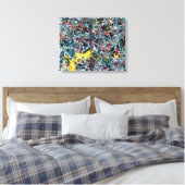 J. P. - Nummer 6 - Blauw, Rood en Geel - 1948- Canvas Afdruk (Insitu (Slaapkamer))