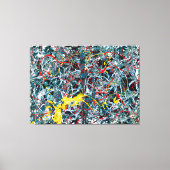 J. P. - Nummer 6 - Blauw, Rood en Geel - 1948- Canvas Afdruk (Voorkant)