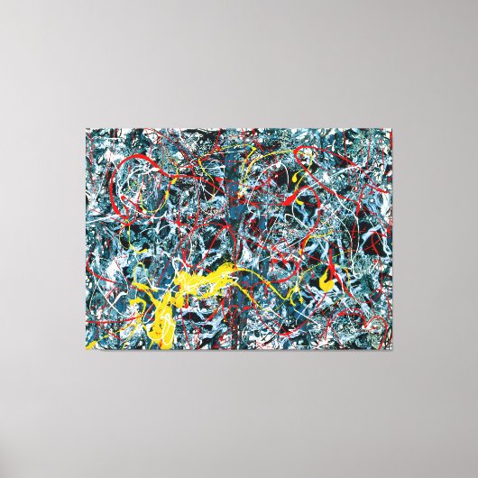 J. P. - Nummer 6 - Blauw, Rood en Geel - 1948- Canvas Afdruk (Voorkant)