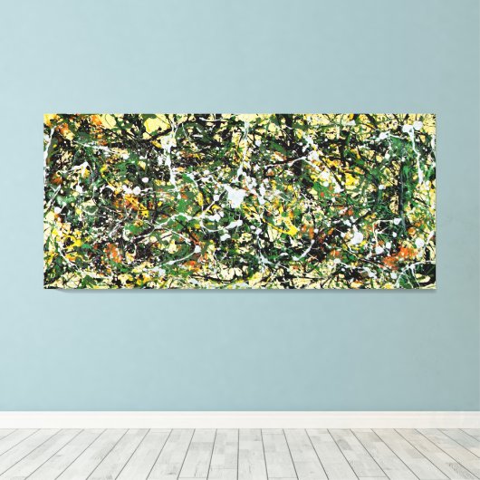 J. P. - Nummer 8 - 1949 - Action painting - Canvas Afdruk (Insitu (Houten vloer))