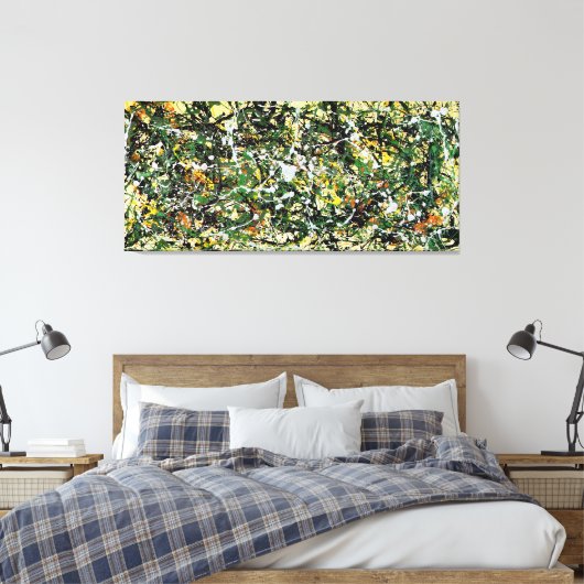 J. P. - Nummer 8 - 1949 - Action painting - Canvas Afdruk (Insitu (Slaapkamer))