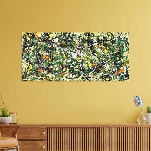 J. P. - Nummer 8 - 1949 - Action painting - Canvas Afdruk (Insitu (Woonkamer))