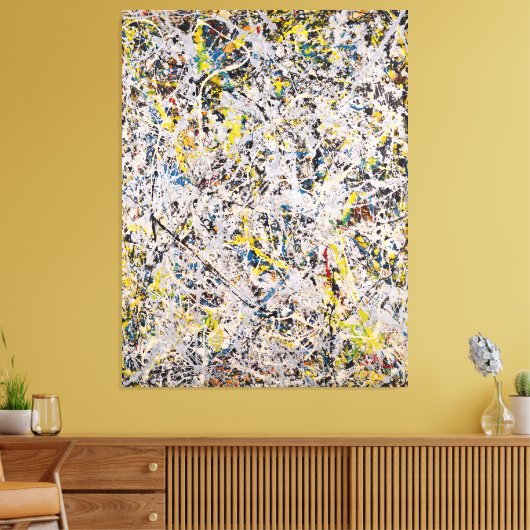 J. P. - Nummer 9 - 1949 - Action painting - Canvas Afdruk (Insitu (Woonkamer))