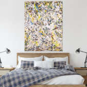 J. P. - Nummer 9 - 1949 - Action painting - Canvas Afdruk (Insitu (Slaapkamer))