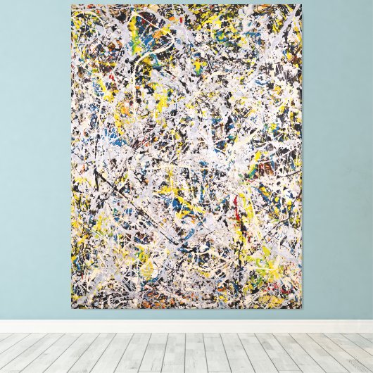 J. P. - Nummer 9 - 1949 - Action painting - Canvas Afdruk (Insitu (Houten vloer))