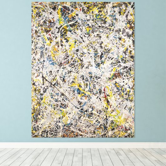 J. P. - NUMMER 9 - 1949 - Acton-schilderij - Canvas Afdruk (Insitu (Houten vloer))