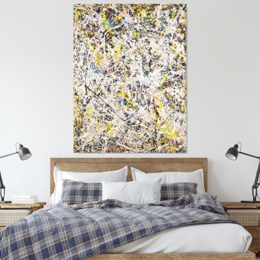 J. P. - NUMMER 9 - 1949 - Acton-schilderij - Canvas Afdruk (Insitu (Slaapkamer))