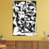 J. P. - NUMMER 9 - 1951 - Zwarte gietingen - Canvas Afdruk (Insitu (Woonkamer))