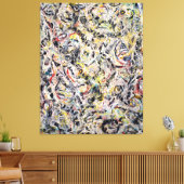 J. P. - OGEN IN DE HITTE - 1946 - Action painting- Canvas Afdruk (Insitu (Woonkamer))