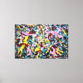 J. P. - ONGEFORMEERDE FIGUUR - 1953 - Action paint Canvas Afdruk (Voorkant)