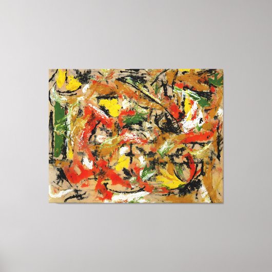 J. P. - ONGETITELD - 1953-54 -Abstract expressioni Canvas Afdruk (Voorkant)