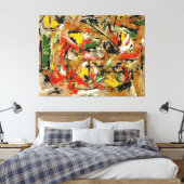 J. P. - ONGETITELD - 1953-54 -Abstract expressioni Canvas Afdruk (Insitu (Slaapkamer))