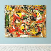 J. P. - ONGETITELD - 1953-54 -Abstract expressioni Canvas Afdruk (Insitu (Houten vloer))